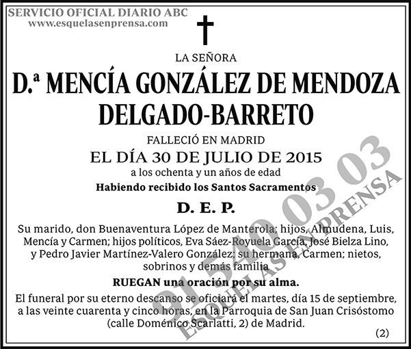 Mencía González de Mendoza Delgado-Barreto